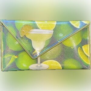 Happy hour hand bag with Margarita and limes with 3D lime accent